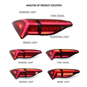 For 2019-2022 Toyota Avalon Led Tail Lights (Smoked/Red) - TT-ABC