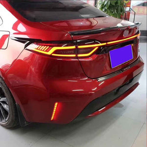 For 2020-2024 Toyota US Corolla LED Tail Lights with Sequential Breathing Turn Signal Replace OEM Dynamic Rear Lamps (Smoked/Red) - TT-ABC