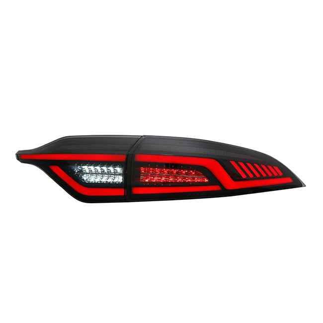 For 2020-2024 Toyota US Corolla LED Tail Lights with Sequential Breathing Turn Signal Replace OEM Dynamic Rear Lamps (Smoked/Red) - TT-ABC