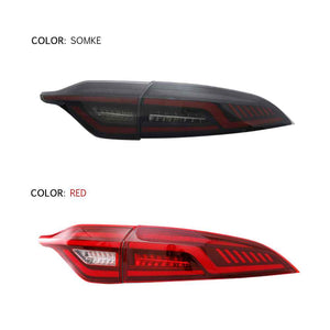 For 2020-2024 Toyota US Corolla LED Tail Lights with Sequential Breathing Turn Signal Replace OEM Dynamic Rear Lamps (Smoked/Red) - TT-ABC
