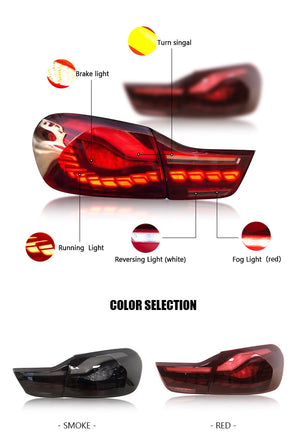 For BMW 4 series 2013-2019 & M4 GTS 2014-2018 oled tail lights (Smoked/Red) - TT-ABC