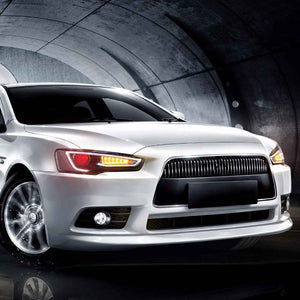 For Mitsubishi Lancer EVO X 2008-UP LED Demon Eye Projector Headlights(w/No devil eyes/w/devil eyes) (A5 Style) - TT-ABC