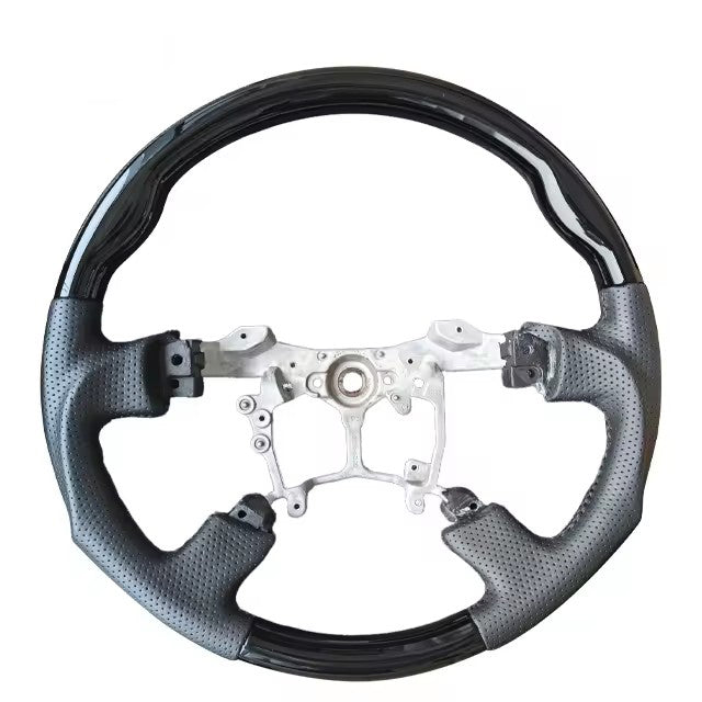 Black Perforated Leather Steering Wheel for Toyota Alphard 2008-2014, Crown 13th 2010-2014 & Vellfire 2008-2014