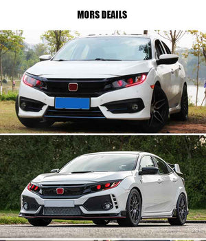 Headlights For 2016-2021 Honda Civic LED Start Animation Front Lamp - TT-ABC