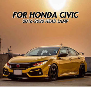 LED Headlight Assembly For 2016-2020 Honda Civic 10th Gen Headlights - TT-ABC