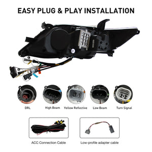 TT-ABC LED Headlight for 2010-2011 Toyota Camry Headlight Assembly (Triple Beams) - TT-ABC