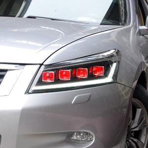 TT-ABC LED Headlights For 2008-2012 Honda Accord MK8 DRL Sequential Turn Signal - TT-ABC