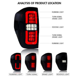 LED Tail Lights Assembly For 2009-2014 Ford F150 F-150 Pickup Truck Black Smoked Taillights Brake Rear Tail Lamps Accessories - TT-ABC