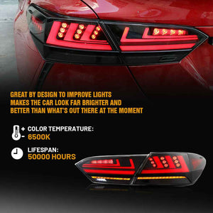 LED Tail Lights For 2018-2024 Toyota Camry SE XSE LE Lexus Style - TT-ABC