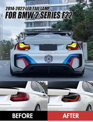 LED Tail Lights For BMW 2-Series & M2 V2 F22|F23|F87 GTS style OLED sequential Tail Lights - TT-ABC