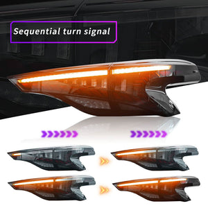LED Tail Lights & Middle Lamp for Toyota Sienna 2020-2023 Start Up Animation Sequential Turn Signal Rear Lamp Assembly - TT-ABC