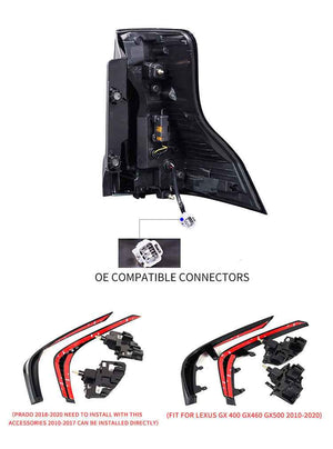 Led Tail light For 2010-2021 Toyota Prado & 2010-2023 Lexus GX460 Rear Lamps Assembly - TT-ABC