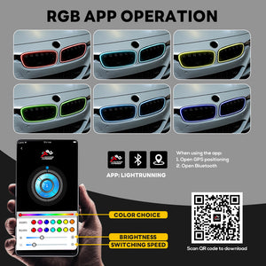 Modified front grille RGB lights for 2013-2018 BMW 3 series M3/F30/F35 - TT-ABC