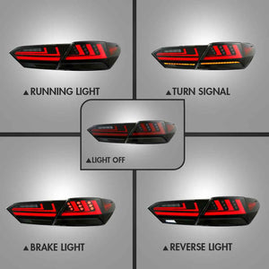 New Accessories For 2018-2024 Toyota Camry 8th Gen Led Tail Light Assembly, SE XSE LE Lexus Style - TT-ABC