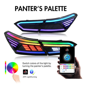 New RGB Tail Lights For 2018-2024 Toyota Camry 8th Gen Rear Lamp Assembly - TT-ABC