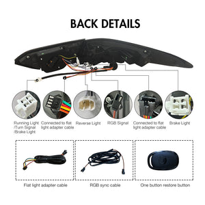 New RGB Tail Lights For 2018-2024 Toyota Camry 8th Gen Rear Lamp Assembly - TT-ABC