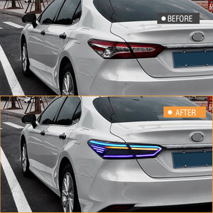 New RGB Tail Lights For 2018-2024 Toyota Camry 8th Gen Rear Lamp Assembly - TT-ABC