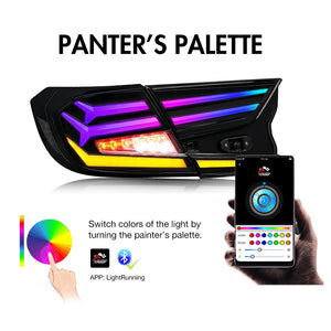 New RGB Taillights for Honda Accord Tail Lights 2018-2022 LX Sport EX EX-L Touring 10th Gen Accessory - TT-ABC