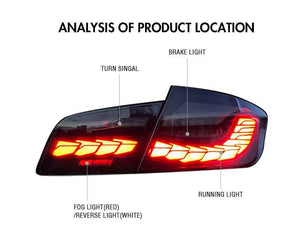 TT-ABC LED Tail Lights for 2011-2017 BMW 5 Series F10 F18 Led Tail Lights (Smoked/Red) - TT-ABC