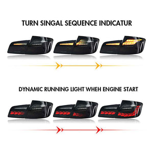 TT-ABC LED Tail Lights for 2011-2017 BMW 5 Series F10 F18 Led Tail Lights (Smoked/Red) - TT-ABC