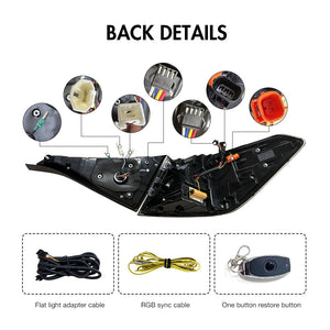 TT-ABC RGB LED Tail Lights for 2022–2025 Honda Civic 11th Gen Sedan - TT-ABC