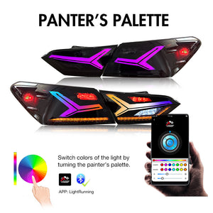 RGB LED Tail Lights For 2018-2024 Toyota Camry 8th Gen Rear Lamp Assembly - TT-ABC