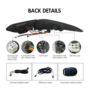 RGB LED Tail Lights For 2018-2024 Toyota Camry 8th Gen Rear Lamp Assembly - TT-ABC