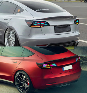 RGB LED Tail Lights For Tesla Model 3 Model Y 2017-2021 Rear Lamp Assembly - TT-ABC
