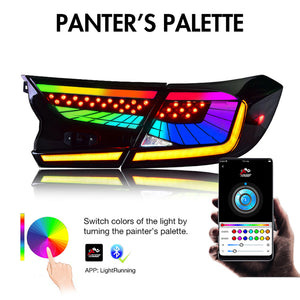 RGB Tail Lights Assembly for Honda Accord 2018-2022 10th Gen, Rear Lamp Replacement Accessory - TT-ABC