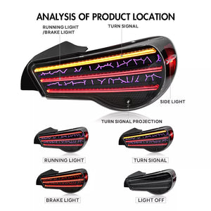 RGB Tail Lights For 2012-2020 Toyota 86/Subaru BRZ/Scion FR-S Rear Lamp Assembly - TT-ABC
