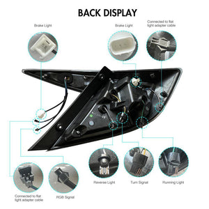 TT-ABC RGB Tail Lights for 2016-2021 Honda Civic 10th Gen Tail Lights for Civic Sedan Only - TT-ABC