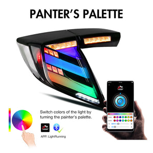 RGB Tail Lights for Honda Civic 2016-2021 Hatchback Type R FK7 FK8 Tail Light Assembly - TT-ABC