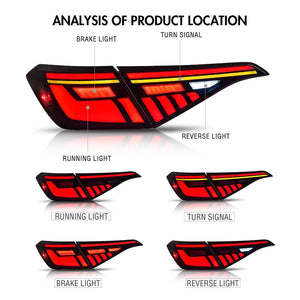 Smoke gray LED Tail Light Assembly for 2022-2025 11th gen Honda Civic - TT-ABC