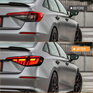 Smoke gray LED Tail Light Assembly for 2022-2025 11th gen Honda Civic - TT-ABC