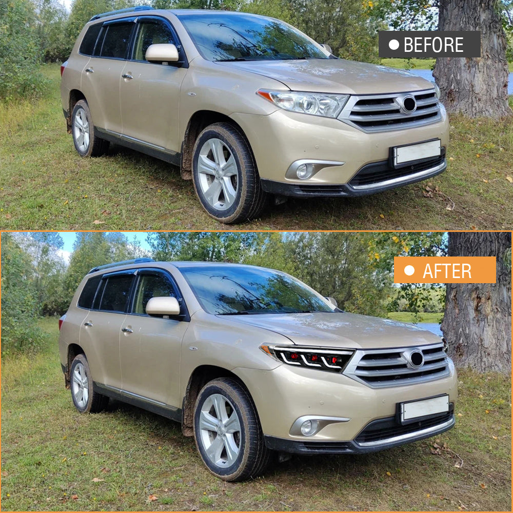 TT-ABC Demon Eyes Headlight For 2012-2014 Toyota Highlander Headlight Assembly - TT-ABC