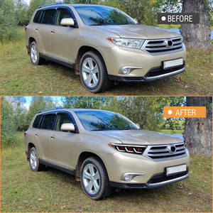 TT-ABC Demon Eyes Headlight For 2012-2014 Toyota Highlander Headlight Assembly - TT-ABC