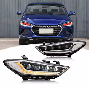 TT-ABC Devil eyes Headlight For 2017 2018 Hyundai Elantra Headlights With Dynamic Animation Lights - TT-ABC