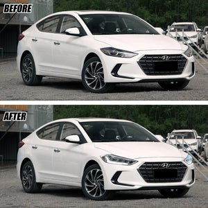 TT-ABC Devil eyes Headlight For 2017 2018 Hyundai Elantra Headlights With Dynamic Animation Lights - TT-ABC