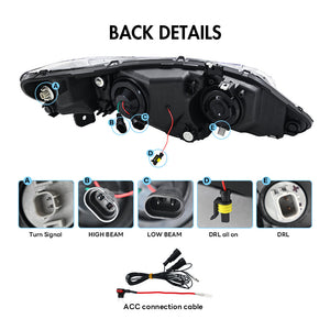 TT-ABC Full LED Headlight for 2006-2011 Honda Civic 4 Door 8Th Gen Headlights Assembly - TT-ABC