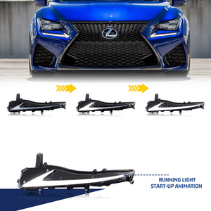TT-ABC LED Daytime Running Light for 2014-2020 Lexus IS250 IS350 IS200t IS300 W/Start up Animation With Sequential Turn Signal - TT-ABC