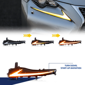 TT-ABC LED Daytime Running Light for 2014-2020 Lexus IS250 IS350 IS200t IS300 W/Start up Animation With Sequential Turn Signal - TT-ABC