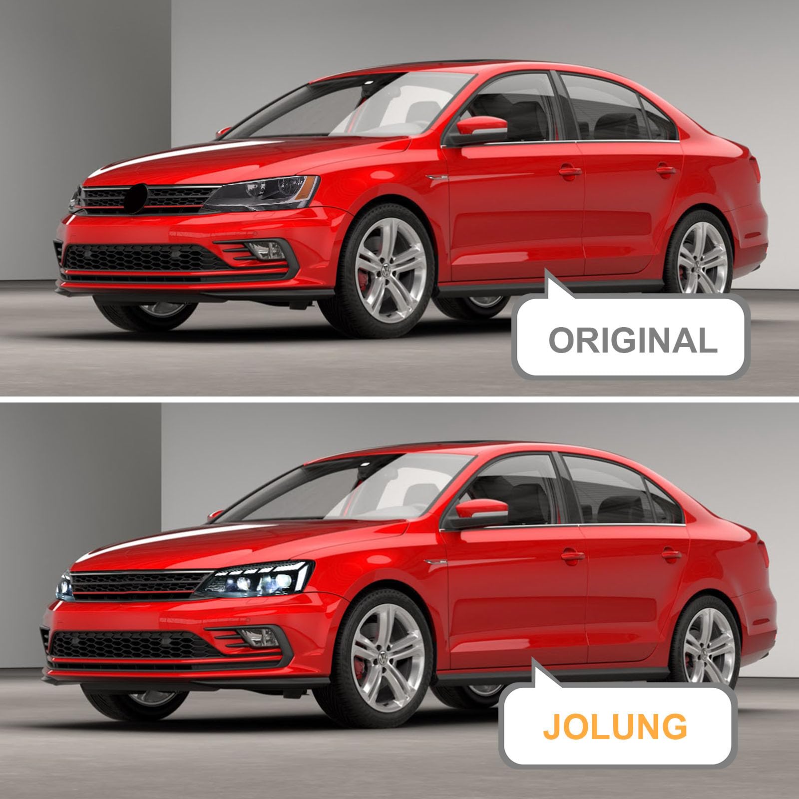 TT-ABC LED Headlight Assembly for 2012-2018 VW Volkswagen Jetta MK6 With Startup Animation Sequential Turn Signal - TT-ABC