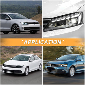 TT-ABC LED Headlight Assembly for 2012-2018 VW Volkswagen Jetta MK6 With Startup Animation Sequential Turn Signal - TT-ABC