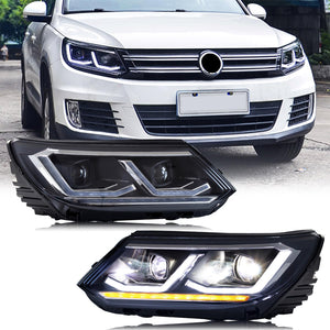 TT-ABC LED Headlight for 2013-2017 Volkswagen Tiguan Start Animation Sequence Signal Accessory HeadLamp Assembly - TT-ABC