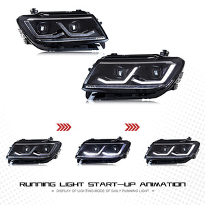 TT-ABC LED Headlight for 2017-2021 Volkswagen VW Tiguan With Start UP Animation Sequential Turn Signal Front Lamp - TT-ABC