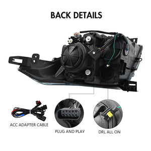 TT-ABC LED Headlights For 2010-2016 Cadillac SRX Halogen Front Lamps Assembly - TT-ABC