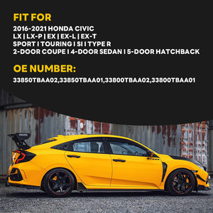 TT-ABC LED Side Marker Lights For 2016-2021 Honda Civic Sedan/Coupe/Hatchback Smoked Lens Yellow LED Turn Signal - TT-ABC