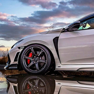 TT-ABC LED Side Marker Lights For 2016-2021 Honda Civic Sedan/Coupe/Hatchback Smoked Lens Yellow LED Turn Signal - TT-ABC