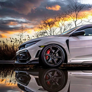 TT-ABC LED Side Marker Lights For 2016-2021 Honda Civic Sedan/Coupe/Hatchback Smoked Lens Yellow LED Turn Signal - TT-ABC