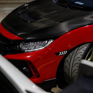 TT-ABC LED Side Marker Lights For 2016-2021 Honda Civic Sedan/Coupe/Hatchback Smoked Lens Yellow LED Turn Signal - TT-ABC